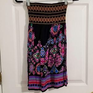 Cute Colorful Aztec Strapless Dress - 2 For $25